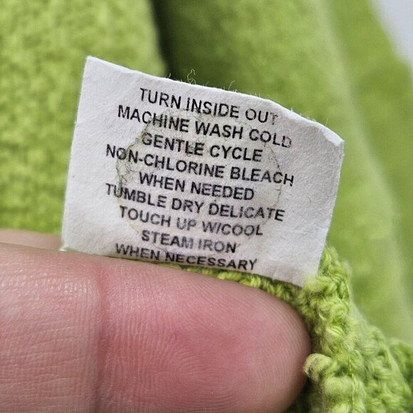 Margaret Winters Boxy Lagenlook Knit Top Green Women's Size L Artsy Relaxed Fit - Picture 9 of 11